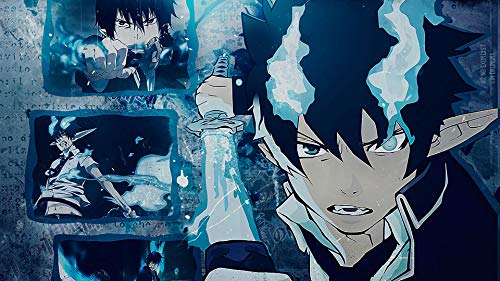 ATggqr Puzzle Adultos 1000 Piezas 50x75cm Anime El Exorcista Azul Creativo Rompecabezas Gran Juego de Rompecabezas para Adultos Adolescentes