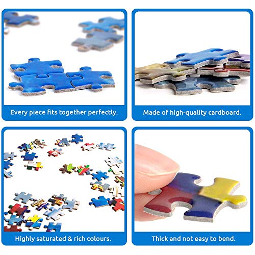 ATggqr Puzzle de 1000 Piezas para Adultos 50x75cm Cuadro de Buda de Arte Moderno Puzzle Educational Game Juegos de Rompecabezas para la Damilia