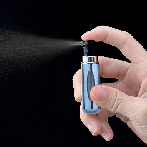 Atomizador del Perfume Recargable, 5 ml Botella Vacío de Perfume de Viaje en Bolso Pulverizador Bomba Recargable Dosificador de Perfume Spray Frasco (5 piezas)