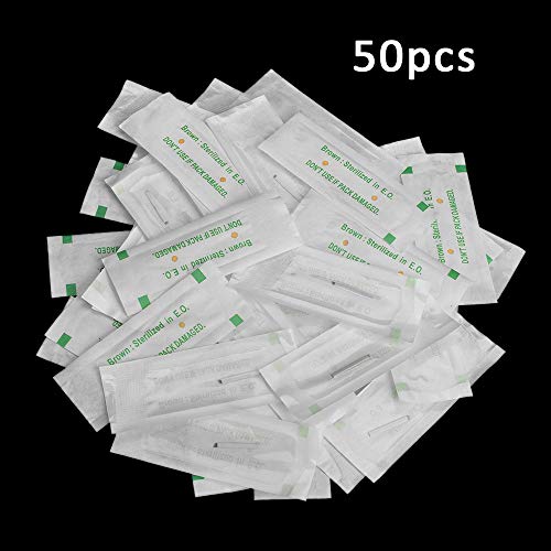 atomus 50 unidades Cejas tatuaje permanente de maquillaje manual tatuaje Cejas Hoja Fase para Cejas Tattoo Cejas de la hoja (7 Pin)