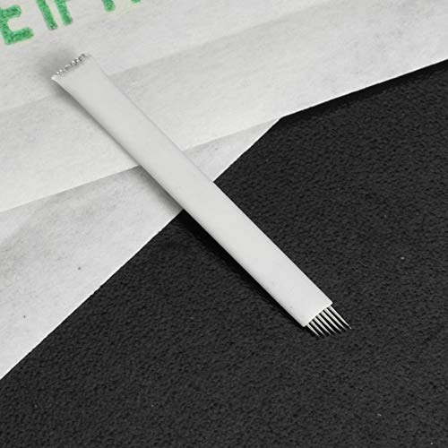 atomus 50 unidades Cejas tatuaje permanente de maquillaje manual tatuaje Cejas Hoja Fase para Cejas Tattoo Cejas de la hoja (7 Pin)