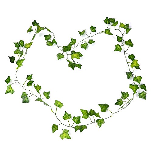 ATPWONZ 12 pcs Ivy Vine Garland Falso Artificial Colgante De La Planta Deja La Decoración Del Partido De La Pared Del Jardín 78 Pulgadas