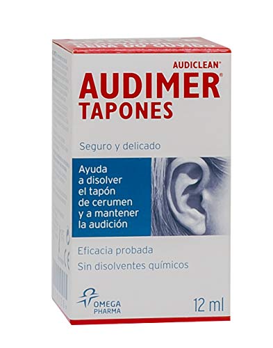 Audimer Tapones - Ayuda a disolver el tapón de cera. Eficacia probada. Seguro y delicado - 12 ml