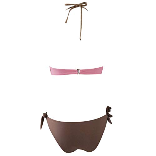 Auifor Para Mujer con Relleno Push-up Sujetador del Bikini Traje de baño Determinado del bañador del Traje de baño Ropa de Playa（Watermelonred/Large）