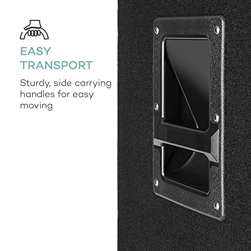 Auna Sub 15A - Subwoofer PA Activo, 600 W de Potencia de Salida, 15" (38 cm), 8 ohmnios, Tecnología Bi-Amping, Efecto Eco, Carcasa MDF con Funda, Conexión de Brida Integrado, Negro