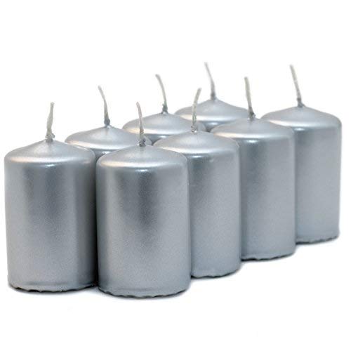 Aura Velas metálicas Plateadas (40 mm x 60 mm)