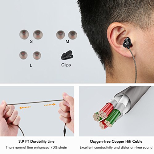Auriculares, Auriculares con Micrófono, Auriculares In Ear Headphone Sonido Estéreo 3.5mm
