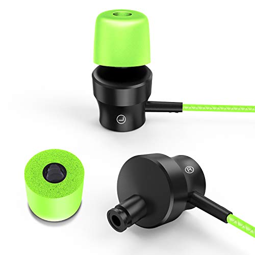 Auriculares-Micrófono-Cascos-Cable-Alambricos, LUDOS Turbo Auriculares con Micrófono y Graves, Headphones con Ergonómicos y Modernos, con Nueva Espuma Viscoelástica, Cable Duradero Earphones