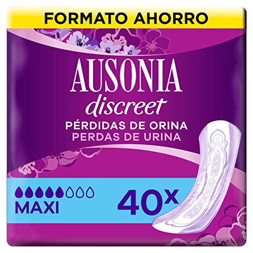 Ausonia Discreet Compresas Para Pérdidas De Orina Plus Maxi Para Vejigas Hiperactivas x 40