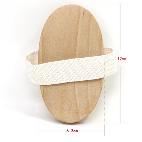 Aussel Cepillo de cuerpo cerda natural baño de madera ducha cuerpo de espalda cepillo de masaje Spa Scrubber (Style 5)