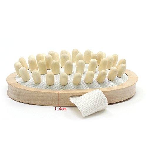 Aussel Cepillo de cuerpo cerda natural baño de madera ducha cuerpo de espalda cepillo de masaje Spa Scrubber (Style 5)