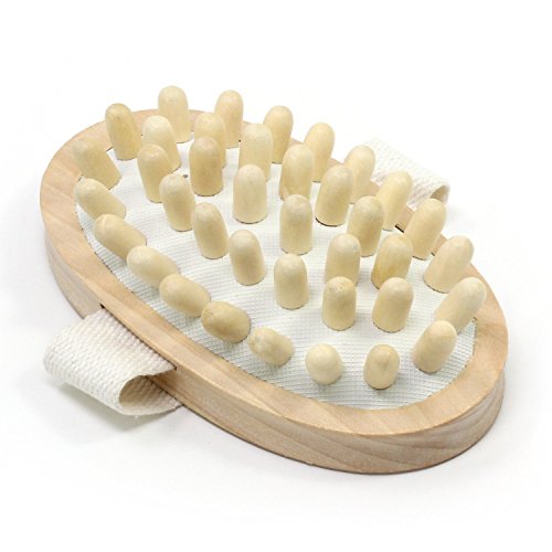 Aussel Cepillo de cuerpo cerda natural baño de madera ducha cuerpo de espalda cepillo de masaje Spa Scrubber (Style 5)