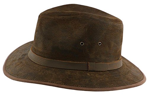 Aussie Apparel - Chapeau Cuir Marron Flinder par Aussie Apparel - Marron S Homme / Femme