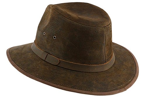 Aussie Apparel - Chapeau Cuir Marron Flinder par Aussie Apparel - Marron S Homme / Femme