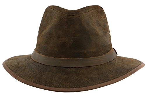 Aussie Apparel - Chapeau Cuir Marron Flinder par Aussie Apparel - Marron S Homme / Femme