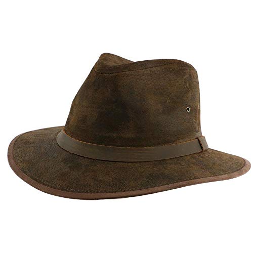 Aussie Apparel - Chapeau Cuir Marron Flinder par Aussie Apparel - Marron S Homme / Femme