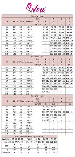 Ava 995 Sujetador Semi-Acolchado De Copa Llena Liso con Encaje para Bustos Más Grandes Tirantes Ajustables No Removibles con Aros - Hecho, Negro,95C