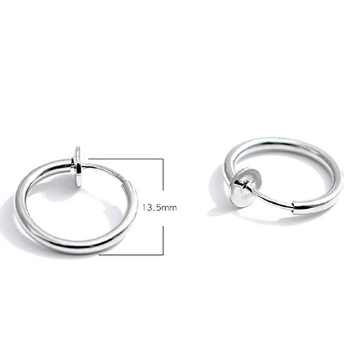 Avalita Pendientes retráctiles sin necesidad de piercing, para hombre y mujer, estilo hip-hop clásico