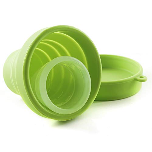AvaLoona Esterilizador Plegable con Tapa para Copa Menstrual Fabricado en Silicona (Verde)