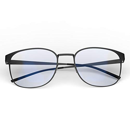 Avoalre Gafas Lectura Transparentes Hombre/Mujer Gafas Anti Luz Azul Gafas para Ordenador Gaming PC Officina Video Juegos Tele DVD Gafas de Sol Unisexo- Negro