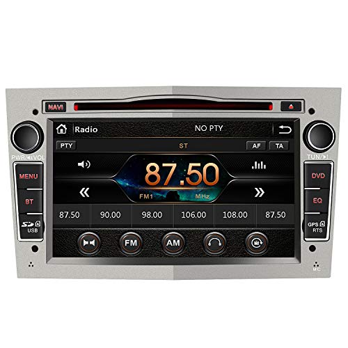 AWESAFE Radio Coche 7 Pulgadas con Pantalla Táctil 2 DIN para Opel, Autoradio con Bluetooth/GPS/FM/RDS/CD DVD/USB/SD, Apoyo Mandos Volante, Mirrorlink y Aparcacimiento (Gris)