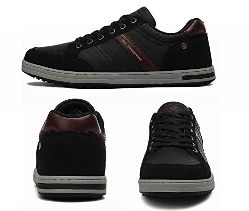 AX BOXING Zapatillas Hombres Deporte Running Sneakers Zapatos para Correr Gimnasio Deportivas Padel Transpirables Casual 40-46 (43 EU, Negro carbón)