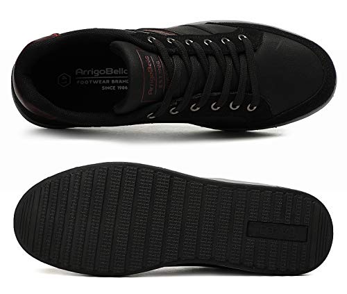 AX BOXING Zapatillas Hombres Deporte Running Sneakers Zapatos para Correr Gimnasio Deportivas Padel Transpirables Casual 40-46 (43 EU, Negro carbón)