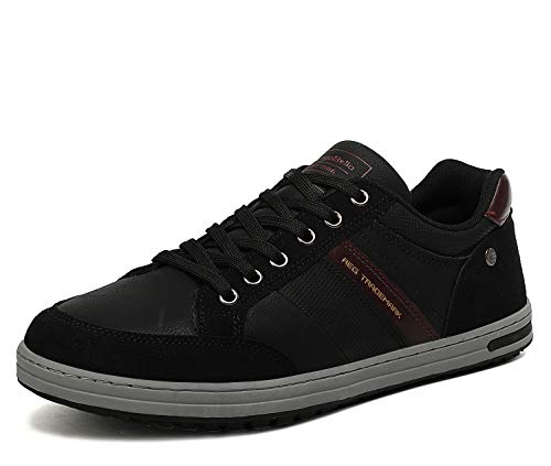 AX BOXING Zapatillas Hombres Deporte Running Sneakers Zapatos para Correr Gimnasio Deportivas Padel Transpirables Casual 40-46 (43 EU, Negro carbón)