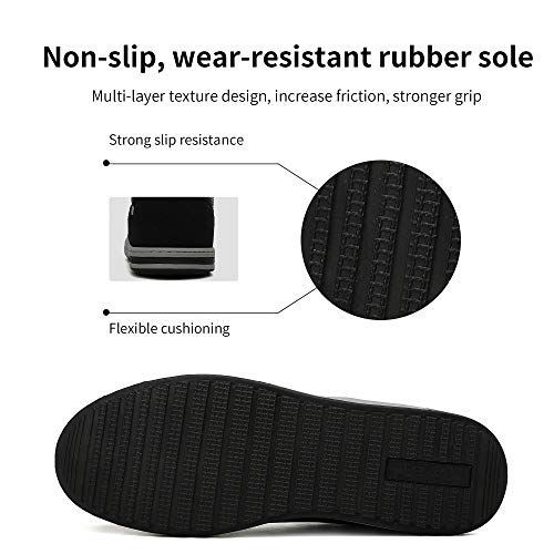 AX BOXING Zapatillas Hombres Deporte Running Sneakers Zapatos para Correr Gimnasio Deportivas Padel Transpirables Casual 40-46 (43 EU, Negro carbón)