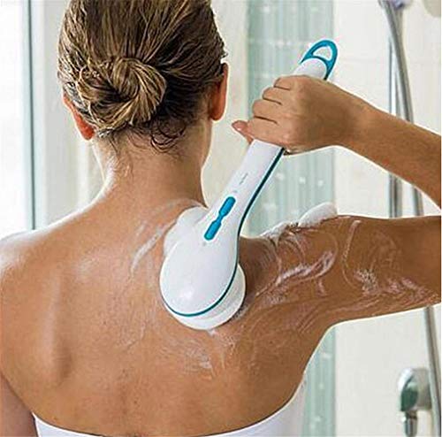 Aymsm Cepillo para el Cuerpo, 5 en 1 Spin SPA Cepillo Trasero Scrubber Set, Masajeador Cepillo de Ducha eléctrico Cepillo de SPA Limpiador de pies para el Cuerpo Facial Impermeable (3PCS)