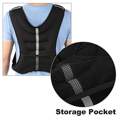 AYNEFY Chaleco de Entrenamiento de Fuerza, 10 kg, Chaleco con Peso, Tejido elástico Invisible, con Hebilla Ajustable para Ejercicio, Entrenamiento, Correr, Boxeo, pérdida de Grasa