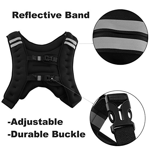 AYNEFY Chaleco de Entrenamiento de Fuerza, 10 kg, Chaleco con Peso, Tejido elástico Invisible, con Hebilla Ajustable para Ejercicio, Entrenamiento, Correr, Boxeo, pérdida de Grasa