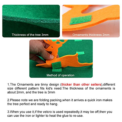 Aytai DIY árbol de Navidad de Fieltro con Adornos para los niños Año Nuevo Pared de la Puerta Decoraciones Colgantes