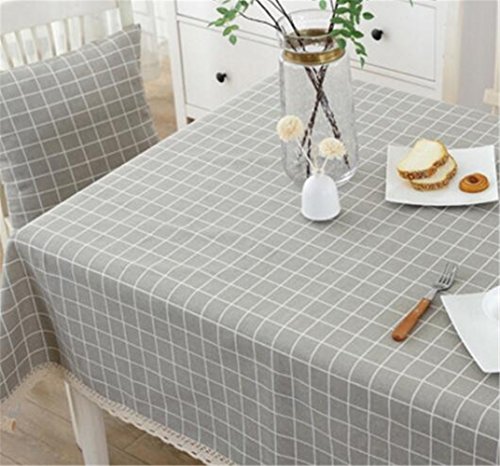 AZX Mantel de Enrejado, Manteles de Mesa,Hotel,Restaurante,Manteles del Poliester,Color Gris (120 * 160CM)