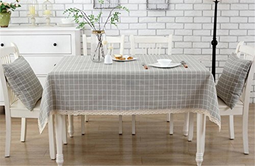 AZX Mantel de Enrejado, Manteles de Mesa,Hotel,Restaurante,Manteles del Poliester,Color Gris (120 * 160CM)