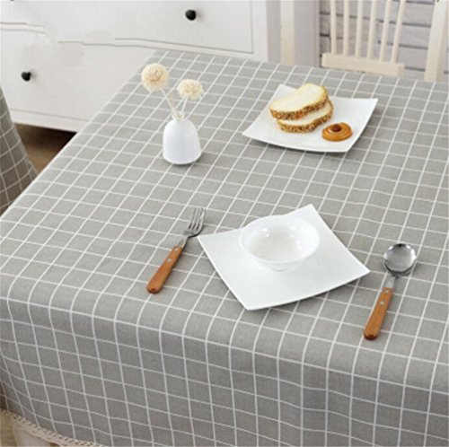 AZX Mantel de Enrejado, Manteles de Mesa,Hotel,Restaurante,Manteles del Poliester,Color Gris (120 * 160CM)