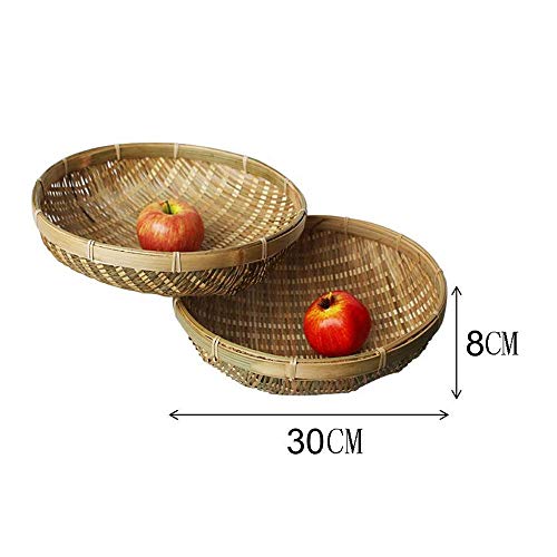 AZX Panera, Cestas de bambú para Pan, Almacenamiento de cestas para Frutas Verduras Hechas a Mano