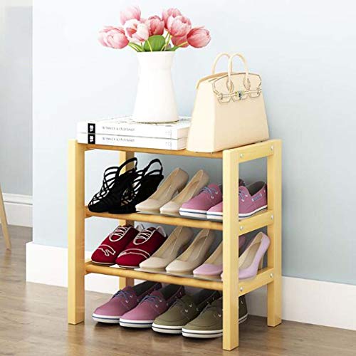 B-fengliu Zapatero de Madera Maciza de 3 Niveles Banco Organizador de Zapatos Estante de Almacenamiento Ideas for Entrada Pasillo Baño Sala de Estar (Size : L)