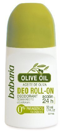 Babaria Olive Oil Roll On Deodorant 50ml Alcohol and Paraben Free by Babaria