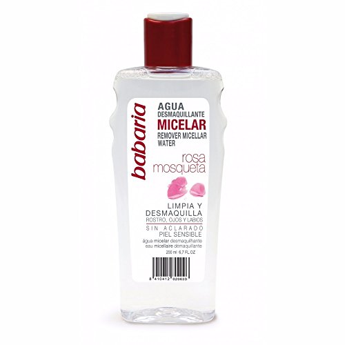 Babaria Rosa Mosqueta - Agua micelar desmaquillante, 200 ml