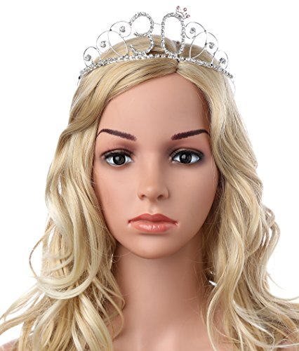 BABEYOND Tiara Cristal Cumpleaños Corona Cumpleaños Accesorios Princesa Feliz Cumpleaños 16/18/20/21/30/40/50/60/70/80/90/100