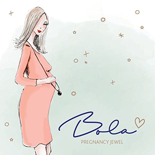 Babiators BVK350 - Colgante con cenefas plateadas para embarazadas, color blanco