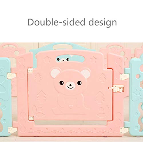 Baby Play Parque Infantil, Material ecológico, Doble Ventosa Cuadrada Fija, Rectangular para Parque de Atracciones de protección de 1-3 años （194x232cm