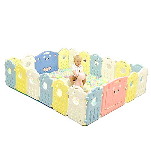 Baby Play Parque Infantil, Material ecológico, Doble Ventosa Cuadrada Fija, Rectangular para Parque de Atracciones de protección de 1-3 años （194x232cm