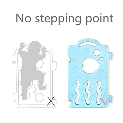 Baby Play Parque Infantil, Material ecológico, Doble Ventosa Cuadrada Fija, Rectangular para Parque de Atracciones de protección de 1-3 años （194x232cm