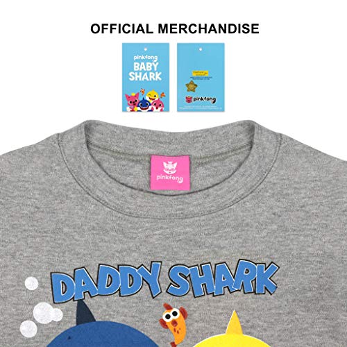 Baby Shark Y papá tiburón Niños de Manga Larga Camiseta Cuero Gris 104 | 2-6 años, Ropa de los niños, Los niños de tamaños del niño, del Padre y de la Idea del Regalo de cumpleaños