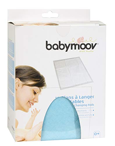 Babymoov 432201 - Cambiadores ultra absorbentes y desechables, tamaño 44.5 x 60.5 cm (pack de 10 unidades)