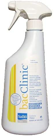 BacClinic: desinfectante clínico multisuperficie - Zonas de alto, medio y bajo riesgo - Sin aclarado - Spray 750mL