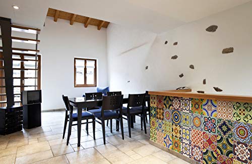 Backsplash Pegatinas para azulejos, 24 unidades, auténticos azulejos de Talavera tradicionales, para baño y cocina, fáciles de aplicar, solo retirar el papel y pegar, decoración del hogar, 10 x 10 cm