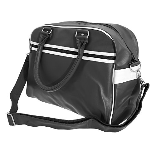 Bagbase - Bolsa deportiva estilo Bowling retro (Talla Única/Marino/blanco)